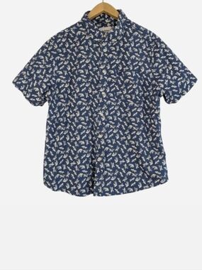 Goodfellow & Co Slim Fit Koi Fish Print Short Sleeve Button-Down Shirt XL